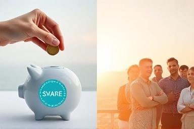 Smart savings and financial security concept.