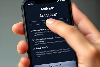 Smartphone screen showing easy phone activation steps