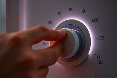 Adjusting refrigerator temperature for energy efficiency.