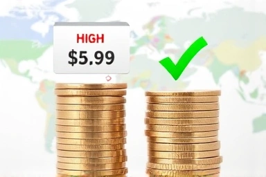 International call cost comparison, significant savings achieved.