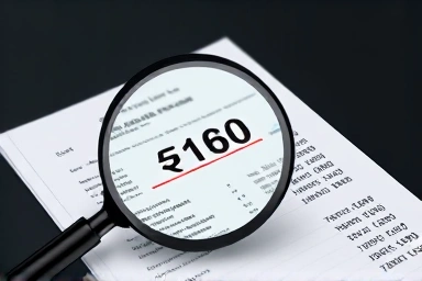 Magnifying glass reveals hidden tax refund on documents.