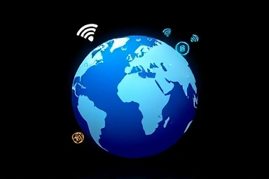 Global travel data connectivity options illustrated with icons.