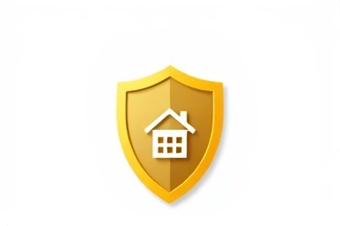 Shield protecting a small business from financial threats.
