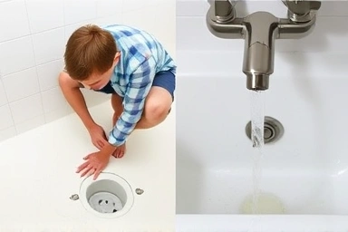 Bathroom drain clog problem and solution comparison