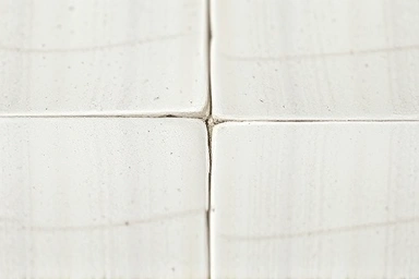 Close-up of durable, clean, and mold-resistant bathroom grout.