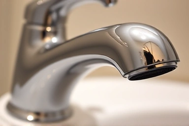 Shiny faucet with protective sheen