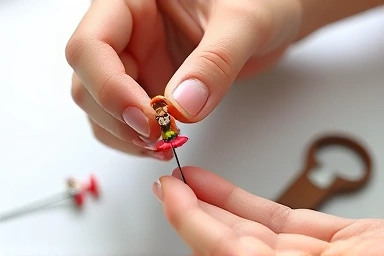 DIY custom pushpin creation with miniatures