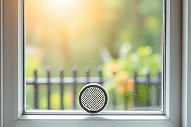 Mesh sticker sealing window water hole, preventing insect entry.