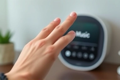 Gesture control for smart home devices with Google Nest Hub.