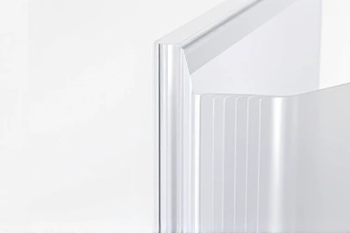 Close-up comparison of L-folder and clear file materials