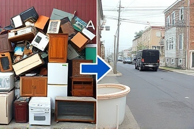 Transforming clutter into organized waste disposal.