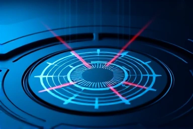 Close-up of LDS sensor emitting laser lines for intelligent floor mapping.