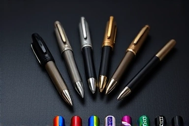 Collection of luxury pens showcasing diverse designs and materials