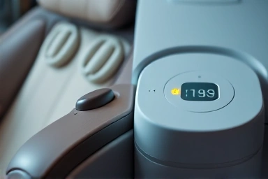 Detailed view of massage chair and medical device technology