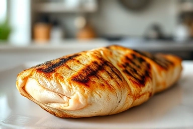 Deliciously grilled fish, crispy outside, moist inside