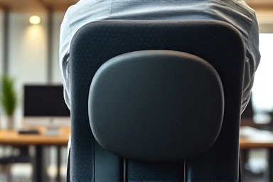 Ergonomic back cushion supporting healthy posture