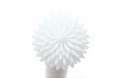 Close-up texture of a non-porous silicone toilet brush.