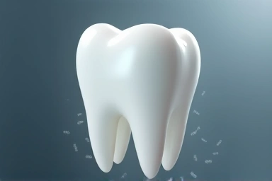 Symbolic image of a healthy tooth threatened by bacteria.