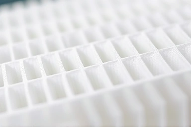 Close-up of a clean, new vacuum cleaner filter
