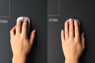 Hand pain from normal mouse vs. comfort with vertical mouse