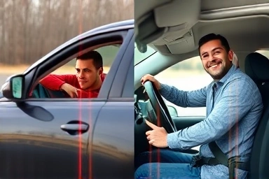 Car battery dead vs. car battery jump-started success.