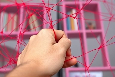 Hand navigating tangled threads symbolizing insurance premium factors