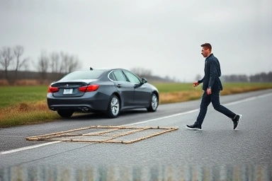Deceptive car insurance scam tactics visualized