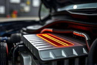 Car engine symbolizing essential fluid maintenance.