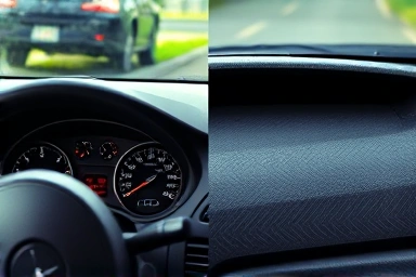 Contrast between well-maintained and neglected car dashboard.