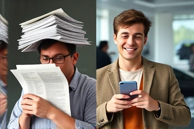 Contrast: car ownership burdens vs. car subscription simplicity.