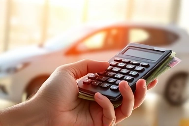 Car tax savings, financial planning, money and car concept.