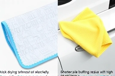 Drying vs. buffing microfiber car towels comparison