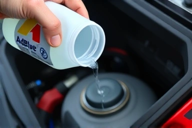 Filling diesel car urea tank with AdBlue