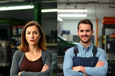 Contrast between a stressful and a reassuring car repair experience.
