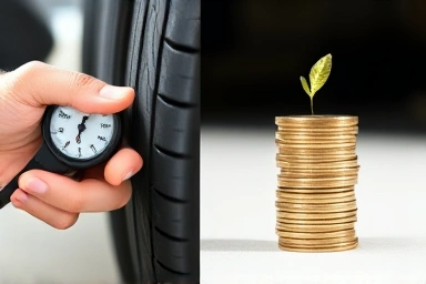 Tire pressure check linked to saving money