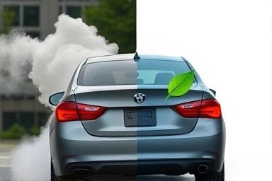 Contrast of aggressive vs. smooth driving, symbolizing fuel efficiency.