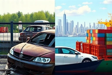 Contrast of scrapped car vs. exported car value