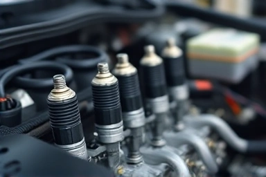 Car engine spark plugs and ignition coils