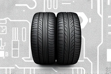 Even vs. uneven tire wear, illustrating tire rotation benefit