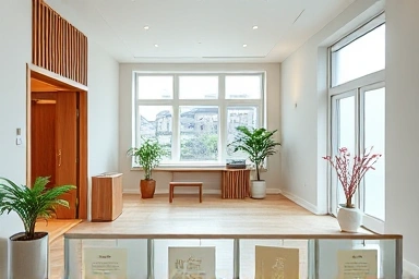 Calm Korean traditional medicine clinic interior