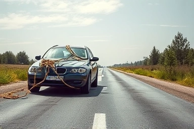 Symbolic image of resolving complex car lien and foreclosure issues.