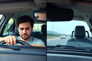 Driver's rear view improvement with wide mirror technology