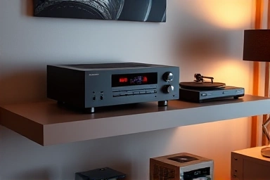 Restored B&O Beosound 9000c, retro audio setup, modern interior
