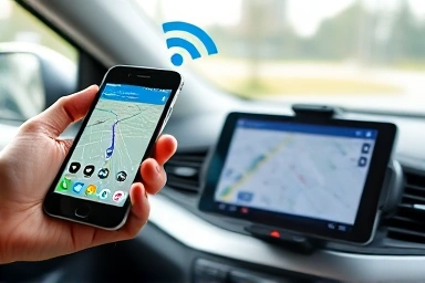 Smartphone hotspot connection to tablet for navigation