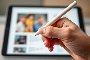 Apple Pencil Pro squeeze gesture, iPad creative workflow