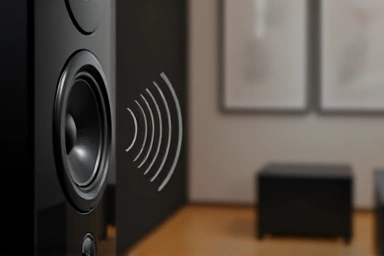 Sound waves interacting with audio diffusers and bass traps