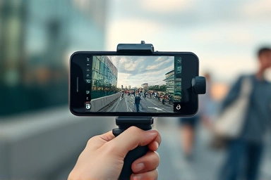 Capturing smooth cinematic footage with a smartphone gimbal