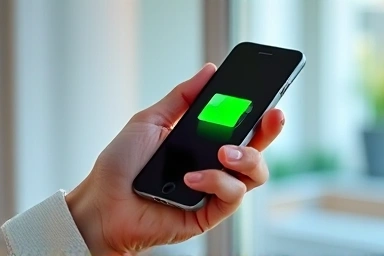 Smartphone battery energy flow visualization