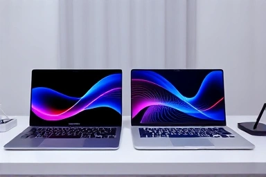 Laptops transferring files, Samsung Galaxy Book and LG Gram