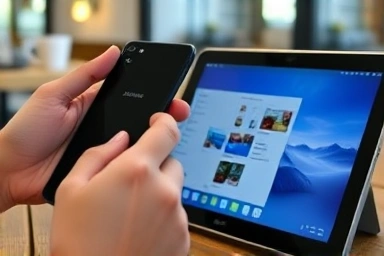 Seamless file transfer between smartphone and tablet with Galaxy DeX